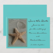 Strand Thema Save the Date Invitation Kaart (Voorkant / Achterkant)