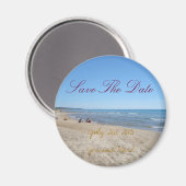 Strand thema Save the Date magneten (Voorkant / Achterkant)
