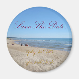Strand thema Save the Date magneten