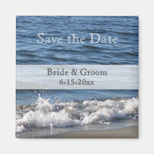 Strand Thema Save the Date Magneten - Strand (Voorkant)