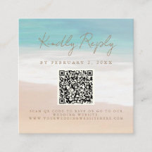 Strand Thema Seaside Wedding Scan Code RSVP