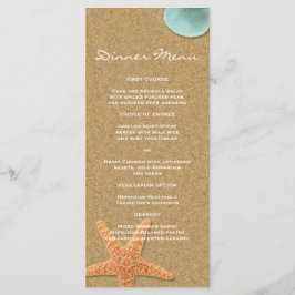 Strand thema Slim diner menu