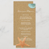 Strand thema Slim diner menu (Voorkant / Achterkant)