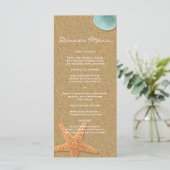 Strand thema Slim diner menu (Staand voorkant)