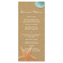 Strand thema Slim diner menu