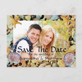 Strand Thema Trouw Save The Date Aankondigingskaart