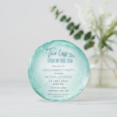 Strand thema verlovingsfeest kaart (Staand voorkant)