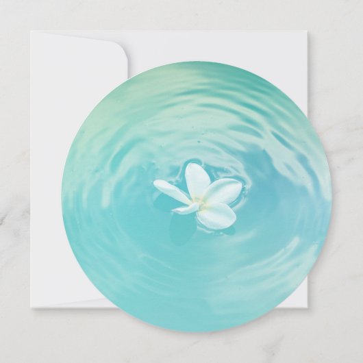 Strand thema verlovingsfeest kaart (Achterkant)