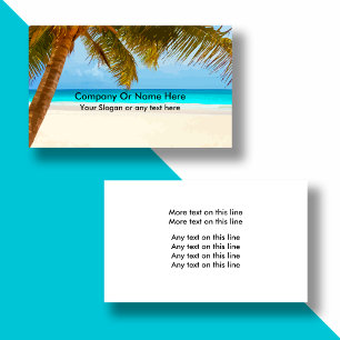 Strand thema Visitekaartjes
