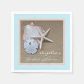 Strand thema Vrijgezellenfeest papieren servetten (Voorkant)