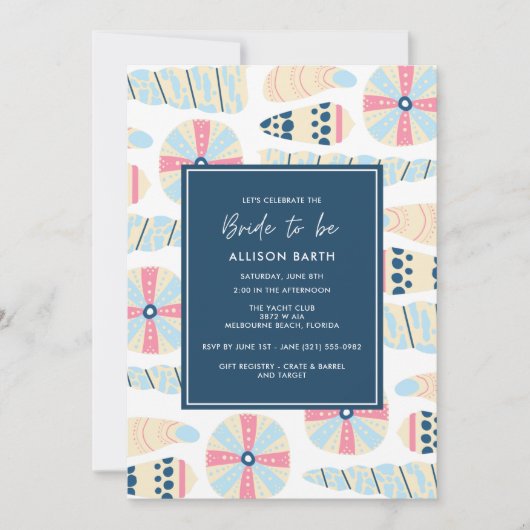 Strand Thema Vrijgezellenfeest Party Kaart (Voorkant)