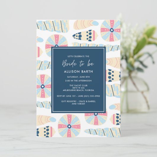 Strand Thema Vrijgezellenfeest Party Kaart (Staand voorkant)