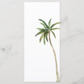 Strand thema Waterverf Palm Tree Menu (Achterkant)