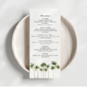 Strand thema Waterverf Palm Tree Menu