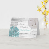 Strand Thema Wordt Mijn Getuige Voorstel Kaart (Gele Bloem)