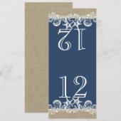 Strand Thema Zee Garland Tafelnummer Design (Voorkant / Achterkant)