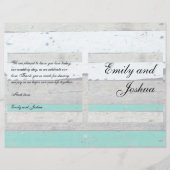 Strand thema zeesterren bruiloft rustiek (Voorkant)