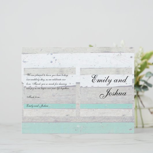 Strand thema zeesterren bruiloft rustiek (Staand voorkant)