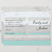 Strand thema zeesterren bruiloft rustiek (Voorkant / Achterkant)