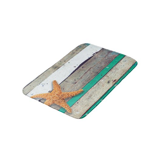 Strand thema zeesterren bruiloft rustiek badmat (Gekanteld)