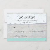 Strand thema zeesterren bruiloft rustiek kaart (Achterkant)