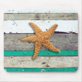 Strand thema zeesterren bruiloft rustiek muismat (Voorkant)