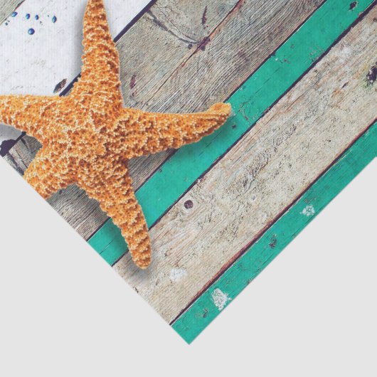 Strand thema zeesterren bruiloft rustiek tissuepapier (Detail)