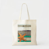 Strand thema zeesterren bruiloft rustiek tote bag (Voorkant)