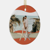 Strand thema zeesterren foto keramisch ornament (Rechts)