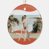 Strand thema zeesterren foto keramisch ornament (Links)