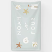 Strand Thema Zwembad Party Kinderen Verjaardag Spandoek (Verticaal)