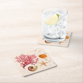 Strand themafeest kartonnen onderzetters (Insitu)