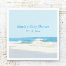 Strand Theme Baby shower Napkin Ocean Zeegezicht