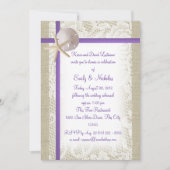 Strand Theme repetitie Diner Paarse Kaart (Voorkant)