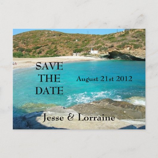 Strand Theme Wedding 2 - Save the Date Briefkaart (Voorkant)