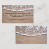 Strand Theme Wedding Website Enclosure Kaart (Voorkant / Achterkant)