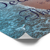 strand Therapie Gezegde met blauw kustwater Poster (Hoek)