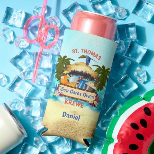 Strand Tiki Bar Slim Seltzer Blikjeskoeler (Insitu Zomer)