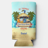 Strand Tiki Bar Slim Seltzer Blikjeskoeler (Achterkant)