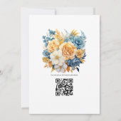 Strand Tonen Bloemen Zomer Bruiloft Kaart (Achterkant)