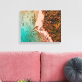 Strand Top-uitzicht fotografie overdag Canvas Afdruk (Insitu (Woonkamer))