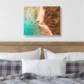 Strand Top-uitzicht fotografie overdag Canvas Afdruk (Insitu (Slaapkamer))