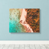 Strand Top-uitzicht fotografie overdag Canvas Afdruk (Insitu (Houten vloer))