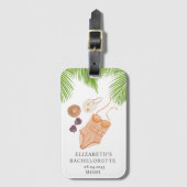 Strand Tropical Bachelorette Party Favorieten Bagagelabel (Voorkant (verticaal))