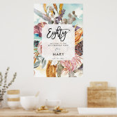 Strand Tropical Florals tachtig welkomstbord poste Poster (Keuken)