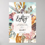 Strand Tropical Florals tachtig welkomstbord poste Poster (Voorkant)