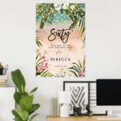 Strand Tropical Florals Zestig Welkomstbord poster (Thuiskantoor)