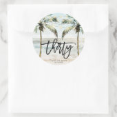 Strand Tropical Palms 30e verjaardag sticker (Tas)