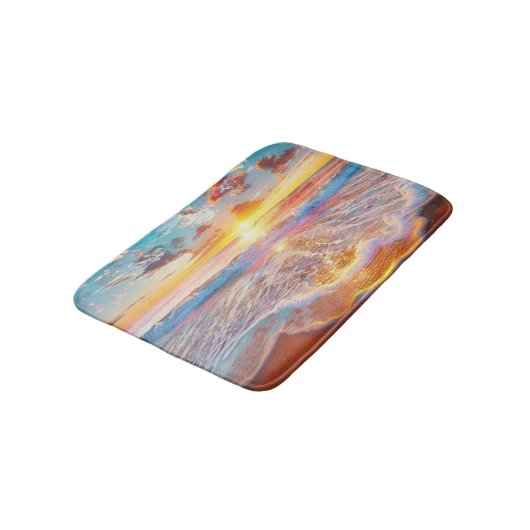 Strand Tropical Sunset Badkamer Vloermatten Badmat (Gekanteld)