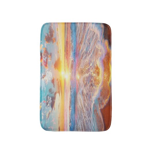 Strand Tropical Sunset Badkamer Vloermatten Badmat (Voorkant Verticaal)